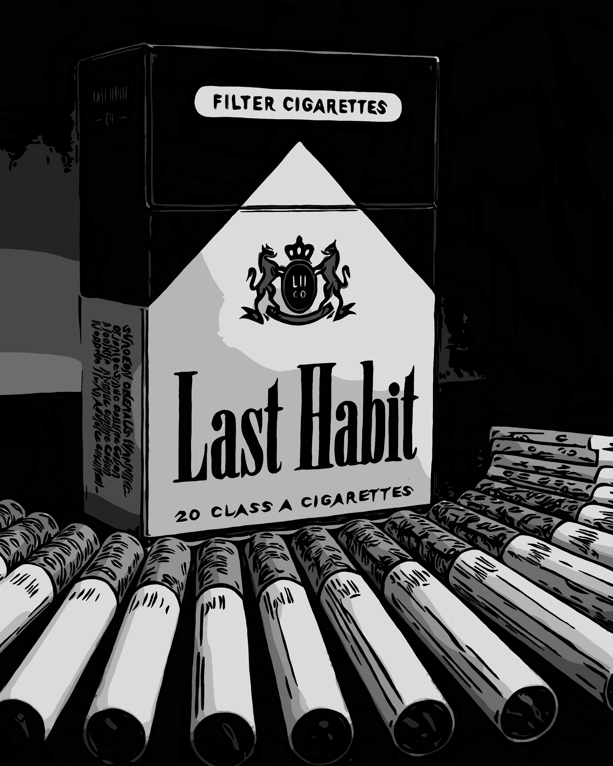 Last Habit Smokes 8x10 Print